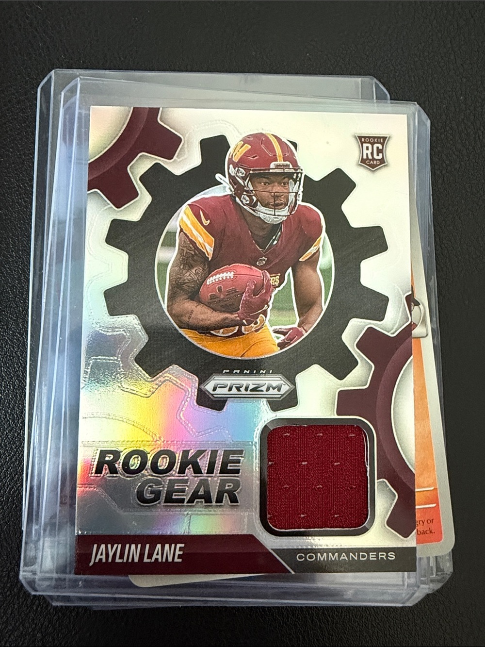 Jaylin Lane Rookie Gear Football Card - Red